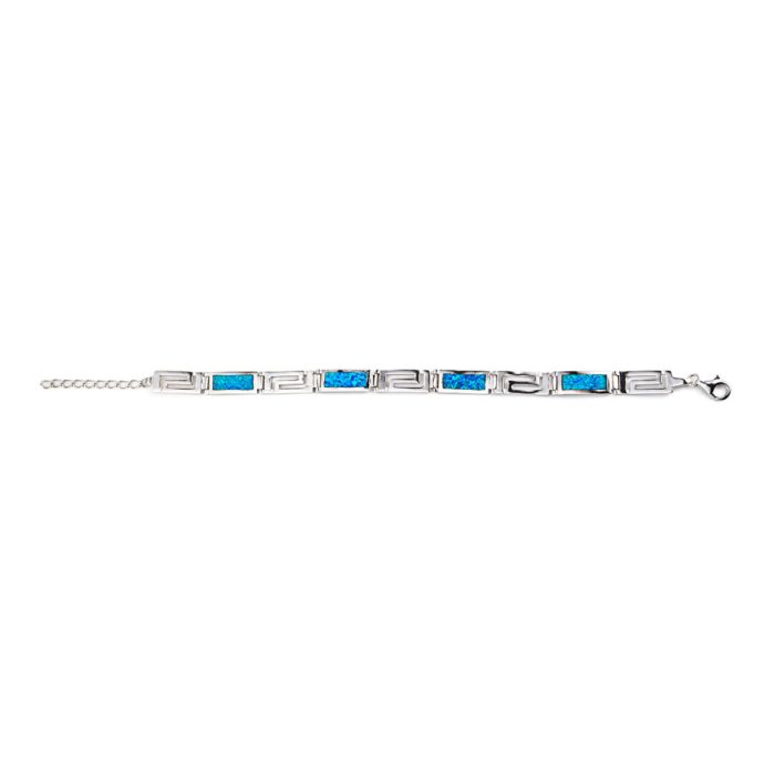 Meander Bracelet – 925 Sterling Silver with Opal - Image 3