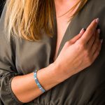 Meander Link Bracelet – 925 Sterling Silver with Opal - Image 2