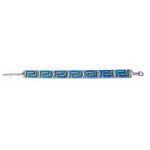 Meander Link Bracelet – 925 Sterling Silver with Opal - Image 6