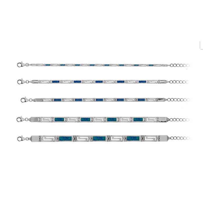 Meander Bracelet – 925 Sterling Silver with Opal - Image 5