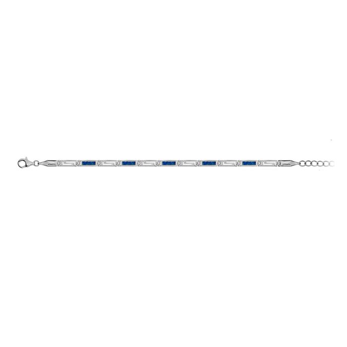 Meander Bracelet – 925 Sterling Silver with Opal - Image 8