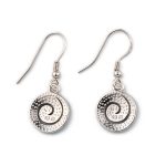 Spiral blue opal silver earrings - Image 5