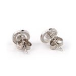 White Opal Silver Spiral Stud Earrings - Image 3