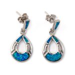 Σκουλαρίκια με Μαίανδρο - Ασήμι 925 και Όπαλ