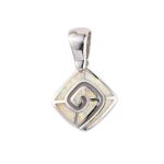 Greek Key Pendant – 925 Sterling Silver with Opal - Image 2