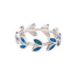 Opal Wreath Leaf Ring- 925 Sterling Silver