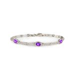 Greek Key Link Bracelet with Blue Zircon – 925 Sterling Silver - Image 3