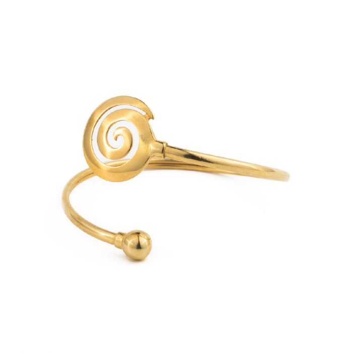 Spiral Hinge Bracelet - 925 Sterling Silver and Gold Plated - Image 1
