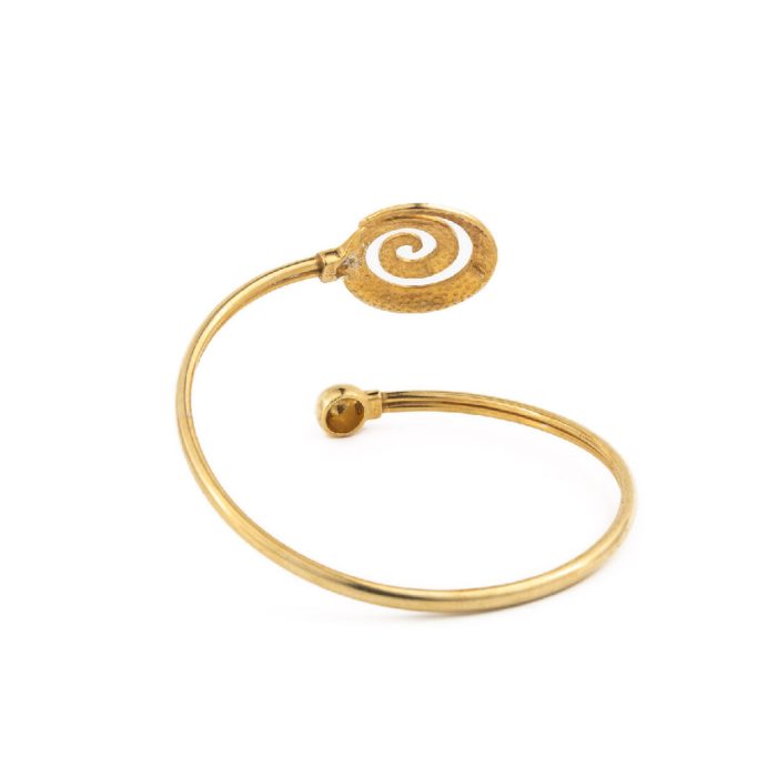 Spiral Hinge Bracelet - 925 Sterling Silver and Gold Plated - Image 3
