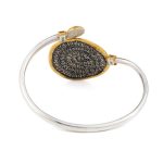 Phaistos Disc Hinge Bracelet - 14K Gold and 925 Sterling Silver - Image 4