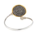 Phaistos Disc Hinge Bracelet - 14K Gold and 925 Sterling Silver - Image 6