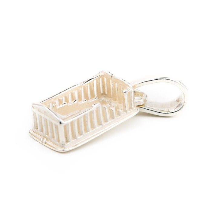 Parthenon Charm Sterling Silver Pendant - Image 1