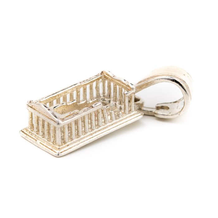 Parthenon Charm Sterling Silver Pendant - Image 2