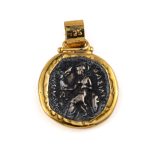 Alexander the Great Coin Pendant - 14K Gold and Sterling Silver - Image 8