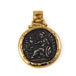 Alexander the Great Coin Pendant - 14K Gold and Sterling Silver - Image 6