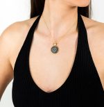 Vergina Sun Pendant - 14k Gold Sterling Silver - Image 2