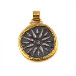Vergina Sun Pendant - 14k Gold Sterling Silver - Image 6