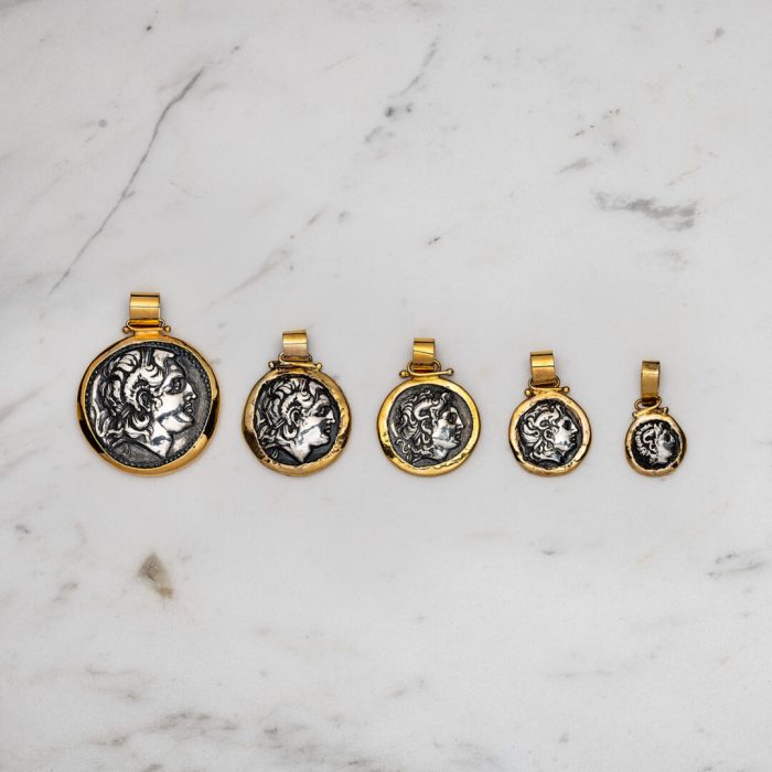 Alexander the Great Coin Pendant - 14K Gold and Sterling Silver - Image 4