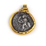 Alexander the Great Coin Pendant - 14K Gold and Sterling Silver - Image 10