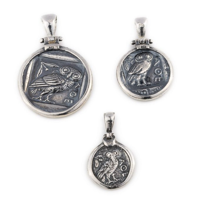 Ancient Greek Coin Athena Owl Tetradrachm - 925 Sterling Silver - Image 5