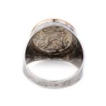 Alexander The Great Coin Ring - 14K Gold and Sterling Silver - Image 3