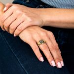 Goddess Athena Ring - 14K Gold and Sterling Silver - Image 3