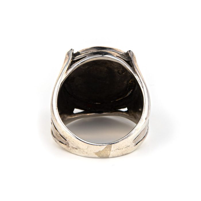Spartan Shield Ring - 14K Gold and Sterling Silver - Image 4