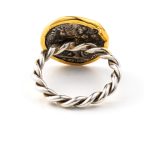 Alexander The Great Coin Ring - 14K Gold and 925 Sterling Silver - Image 3