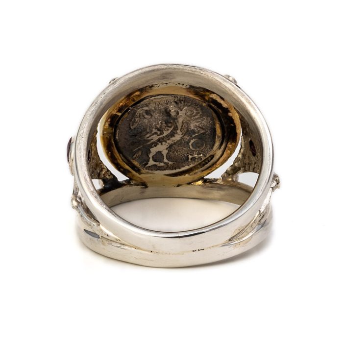 Goddess Athena Ring - 14K Gold and 925 Sterling Silver - Image 5