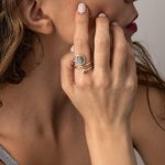 Phaistos Disc Ring - 14k Gold and Sterling Silver - Image 2