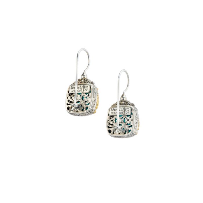 Gerochristo - Dione square earrings with Amazonite Gemstone - Image 2