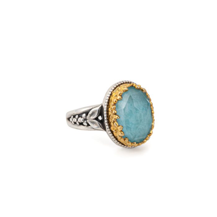 Gerochristo – Dione ring with Amazonite in sterling silver - Image 3