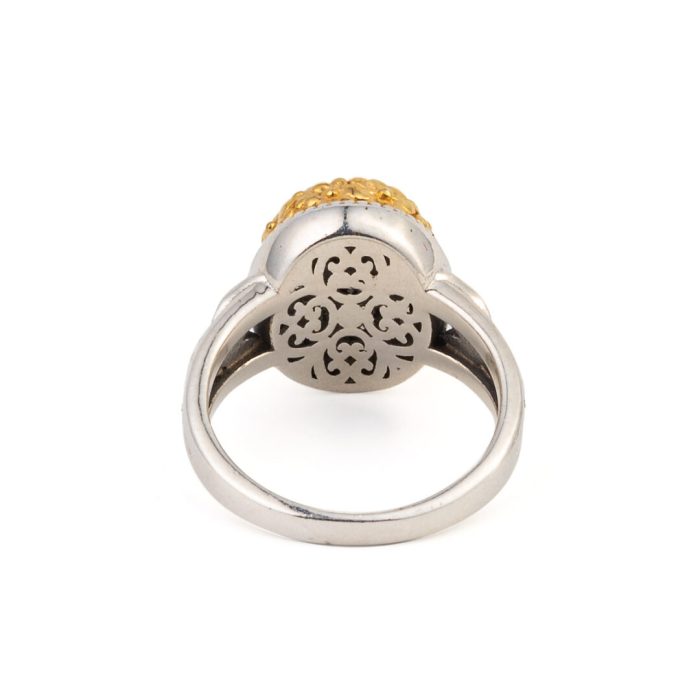 Gerochristo – Dione ring with Green Copper - 925 Sterling silver - Image 3