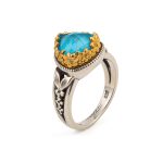 Gerochristo - Iris ring in Sterling Silver with Turquoise - Image 2