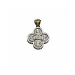 Gerochristo - Cross in sterling silver with Gold plated parts mother of pearl and zircons - Image 4