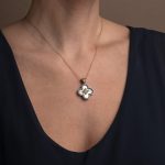 Gerochristo - Cross in sterling silver with Gold plated parts mother of pearl and zircons - Image 2