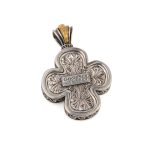 Gerochristo - Cross in sterling silver with Gold plated parts mother of pearl and zircons - Image 6