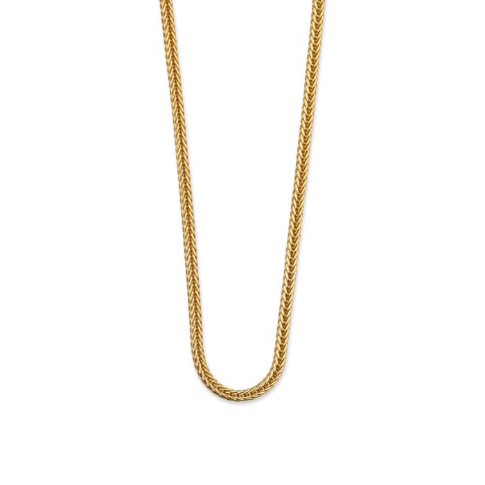 Wheat Chain - 925 Sterling Silver Gold Plated - Image 1