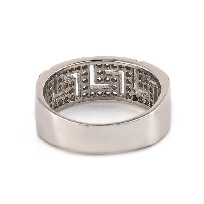 Meander ring with zircon - Sterling silver - Image 3