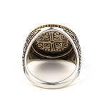 Ancient Greek Coin Goddess Athena Ring - Sterling Silver and Gold Plated - Image 4