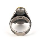 Vintage Flower Ring - silver and gold plated - Image 3