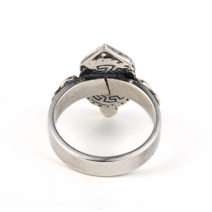 Engraved ring - 925⁰ sterling silver and gold plated - Image 3