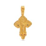 Cross Pendant – Gold Plated 925 Silver with Multicolor Zircons - Image 4