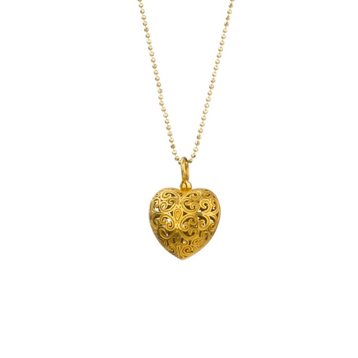 Gerochristo - Kallisto Heart pendant in Gold plated silver 925 - Image 1
