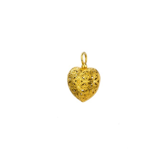 Gerochristo - Kallisto Heart pendant in Gold plated silver 925 - Image 3