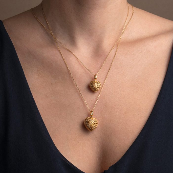 Gerochristo - Kallisto Heart pendant in Gold plated silver 925 - Image 2