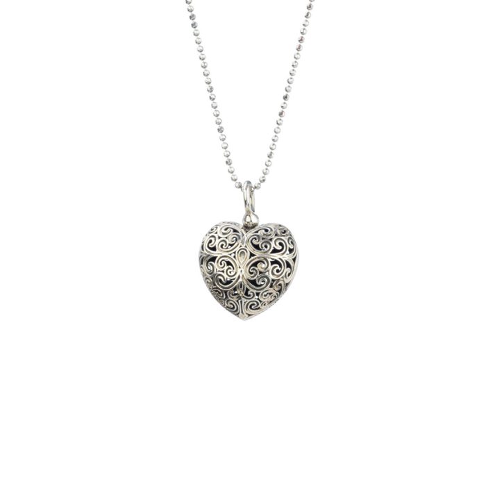 Gerochristo - Kallisto Heart pendant in oxidized silver 925 - Image 1