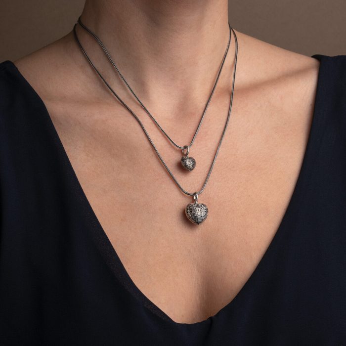 Gerochristo - Kallisto Heart pendant in oxidized silver 925 - Image 2