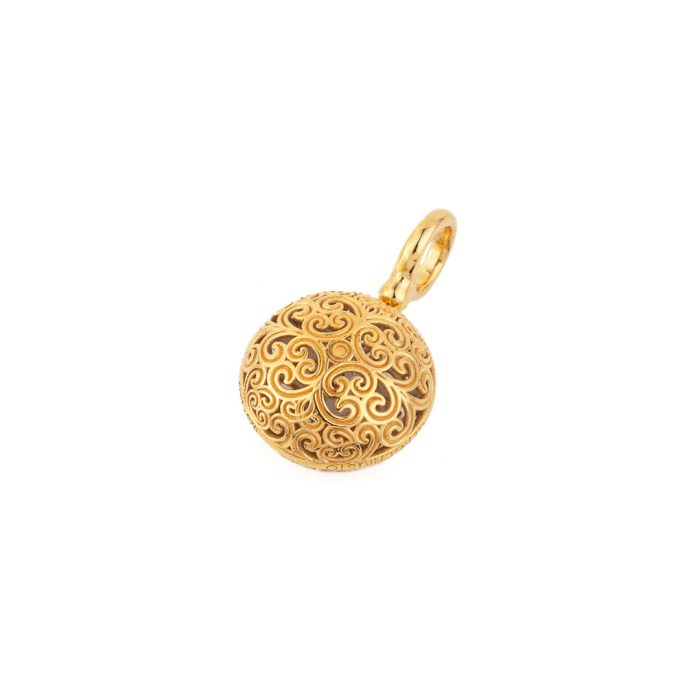 Kallisto round pendant in Gold plated silver 925 - Image 1