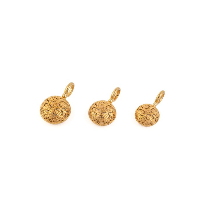 Kallisto round pendant in Gold plated silver 925 - Image 3